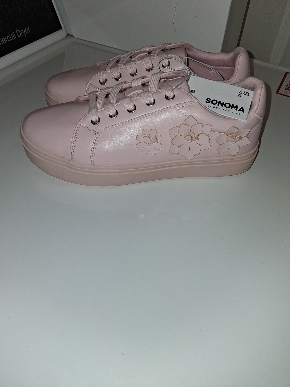 Sonoma Blush Pink Floral Platform Sneakers